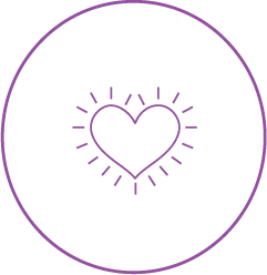 bliss system icon with heart